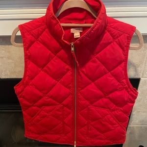 Like new Red Quilted JCrew Vest